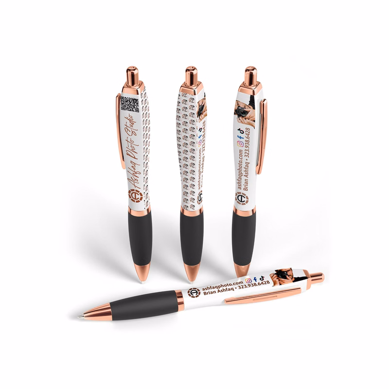 Squared Basset II Satin Soft Touch Gel Performance Pen™ (Rose Gold) (Recycled)