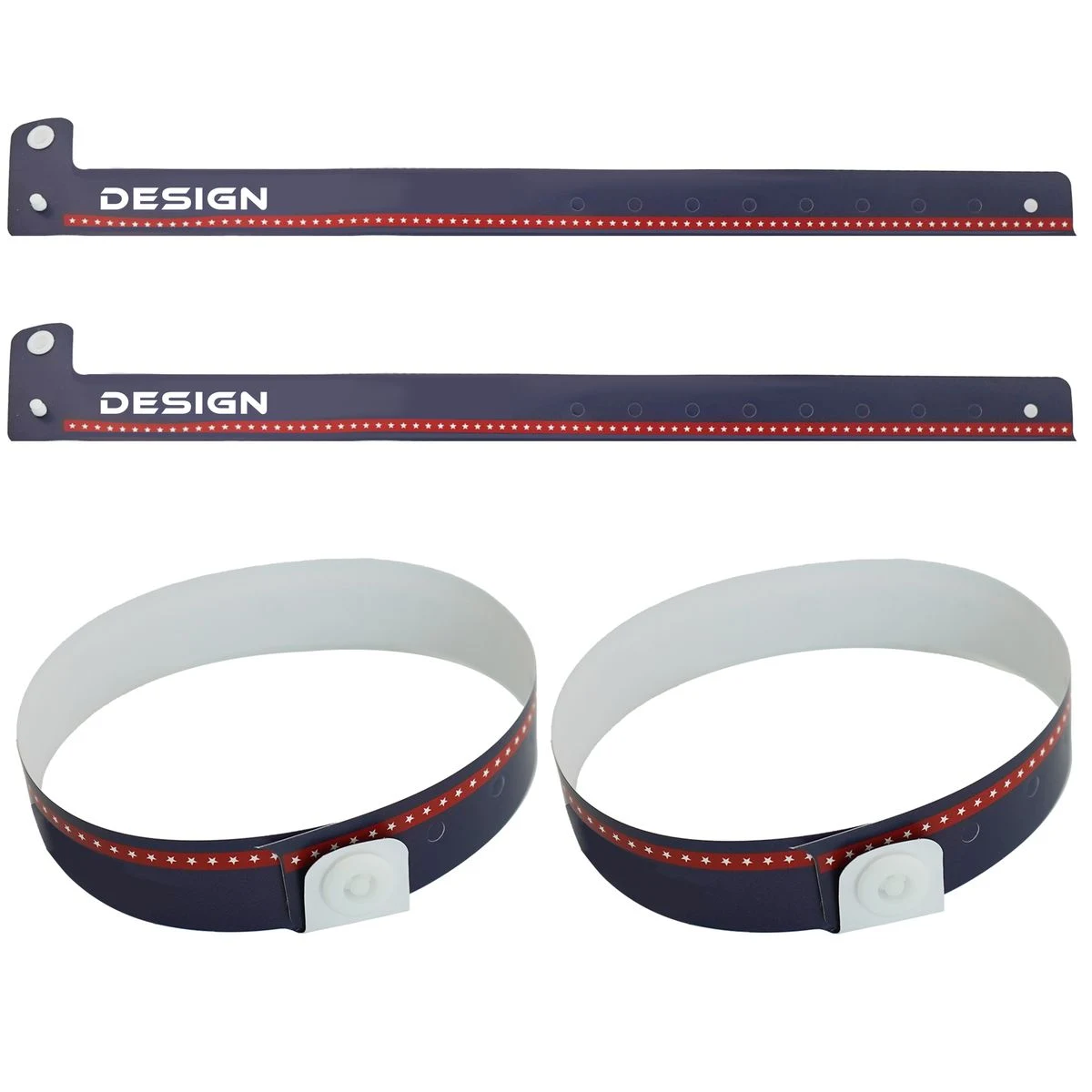 Adjustable L-Shaped PVC Wristband ?C Personalized Design 1