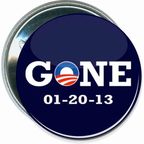 Obama Gone 1-20-13, Anti-Obama Button