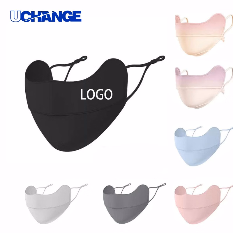 Cool-Feeling Ice Silk Sunscreen Mask MOQ 50 for Dust Protection