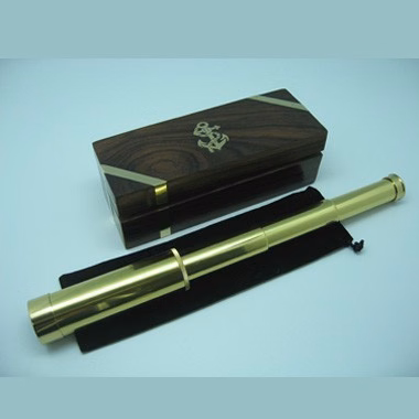 4 Sec Brass Telescope w/ Ebony Wood Box