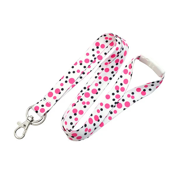 Polka Dot Breakaway Lanyard (Pink) 1