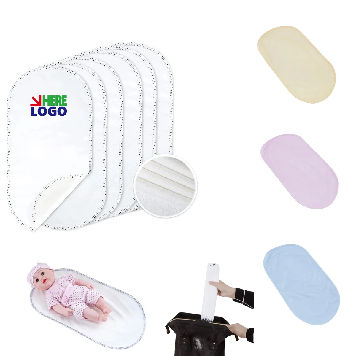Absorbent Bamboo Rayon Baby Changing Table Pad 1