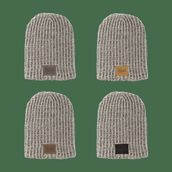 Haberdasher Knit Beanie with Leather Patch