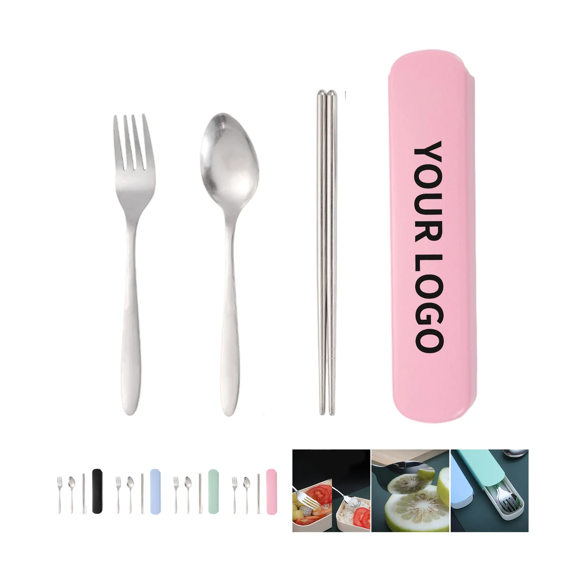 Stainless Steel Cutlery Set With Spoon Fork Knife And Portable Box 1