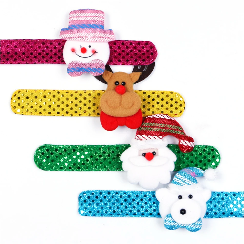 Christmas Glittery Clap Circle Wristband 1