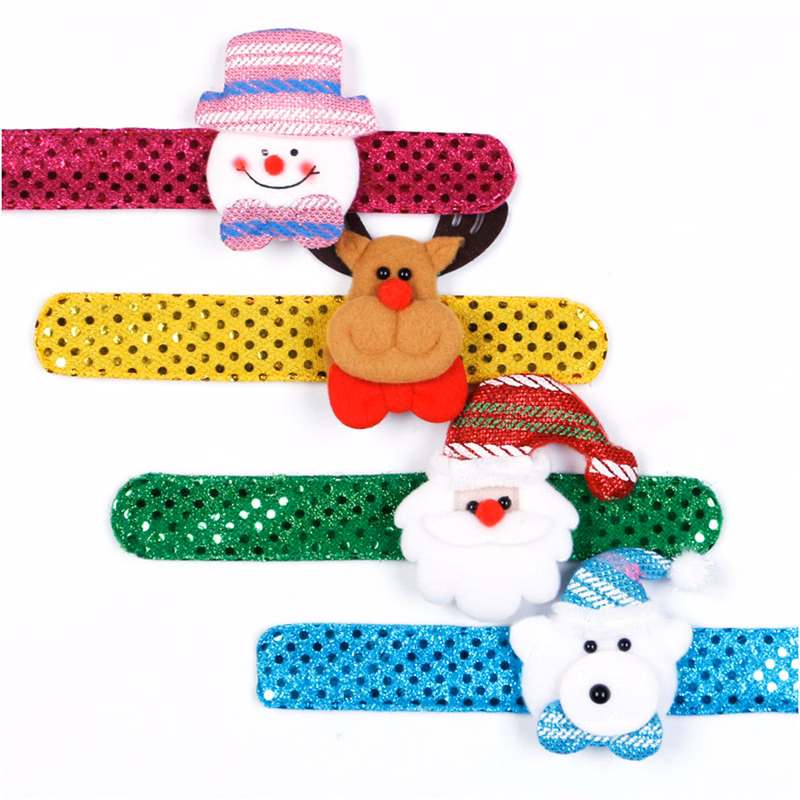 Christmas Glittery Clap Circle Wristband
