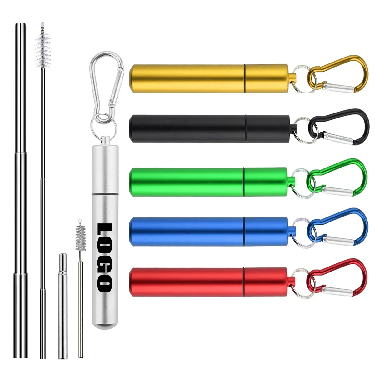 Stainless Steel Straw Reusable Telescopic 1