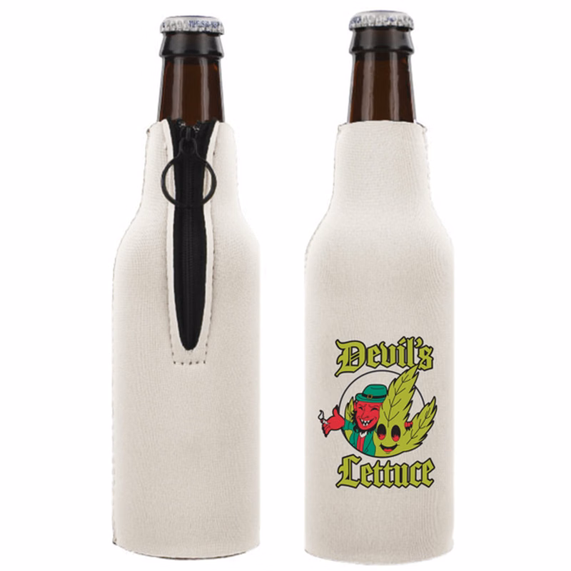 Neoprene 12 OZ. Bottle Cooler w/Zipper