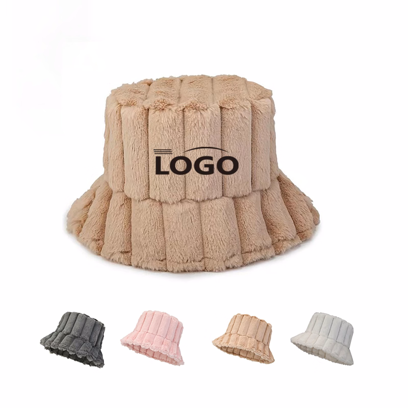 Warm Plush Bucket Hat for Cold Seasons
