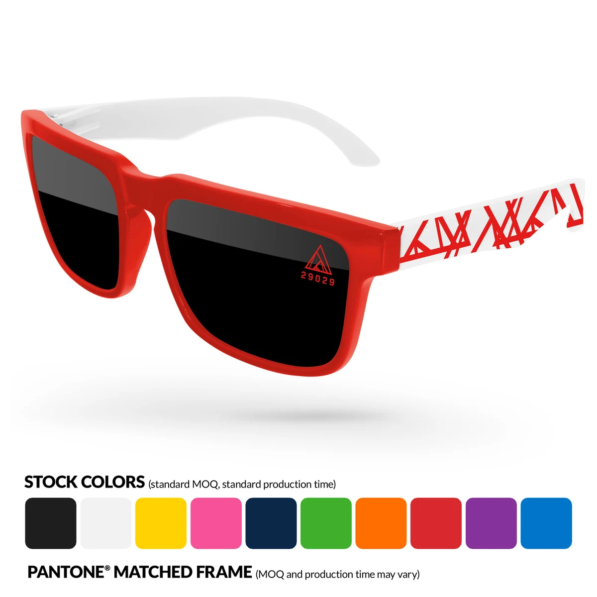 Heat Sunglasses w/ Lens & 1 Color Extended Arm Imprint 1