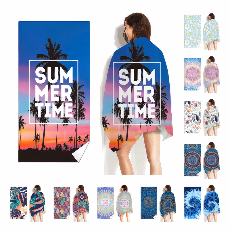Microfiber Lightweight Beach Towel For Swimming Sports