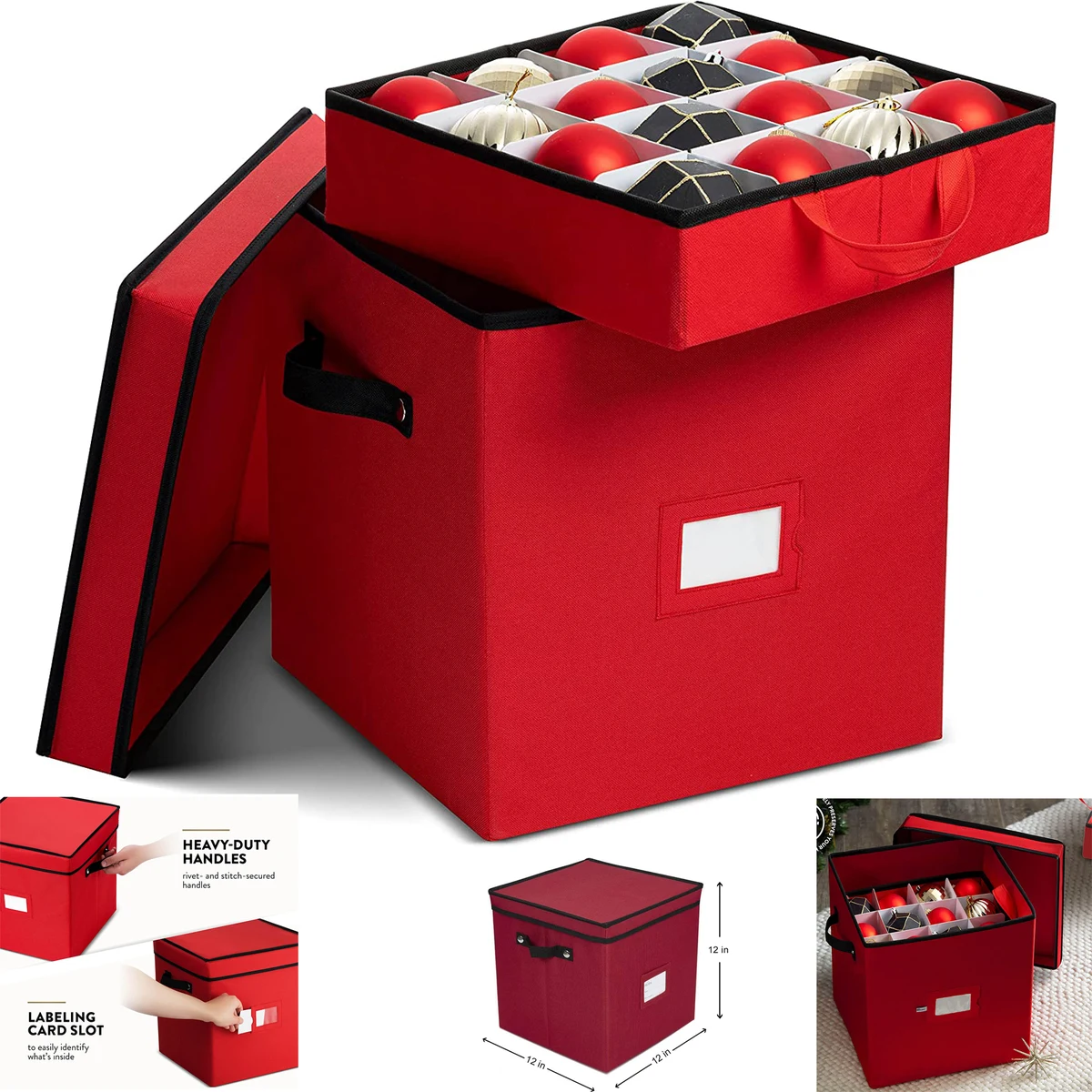 Premium Christmas Ornament Storage Box 1
