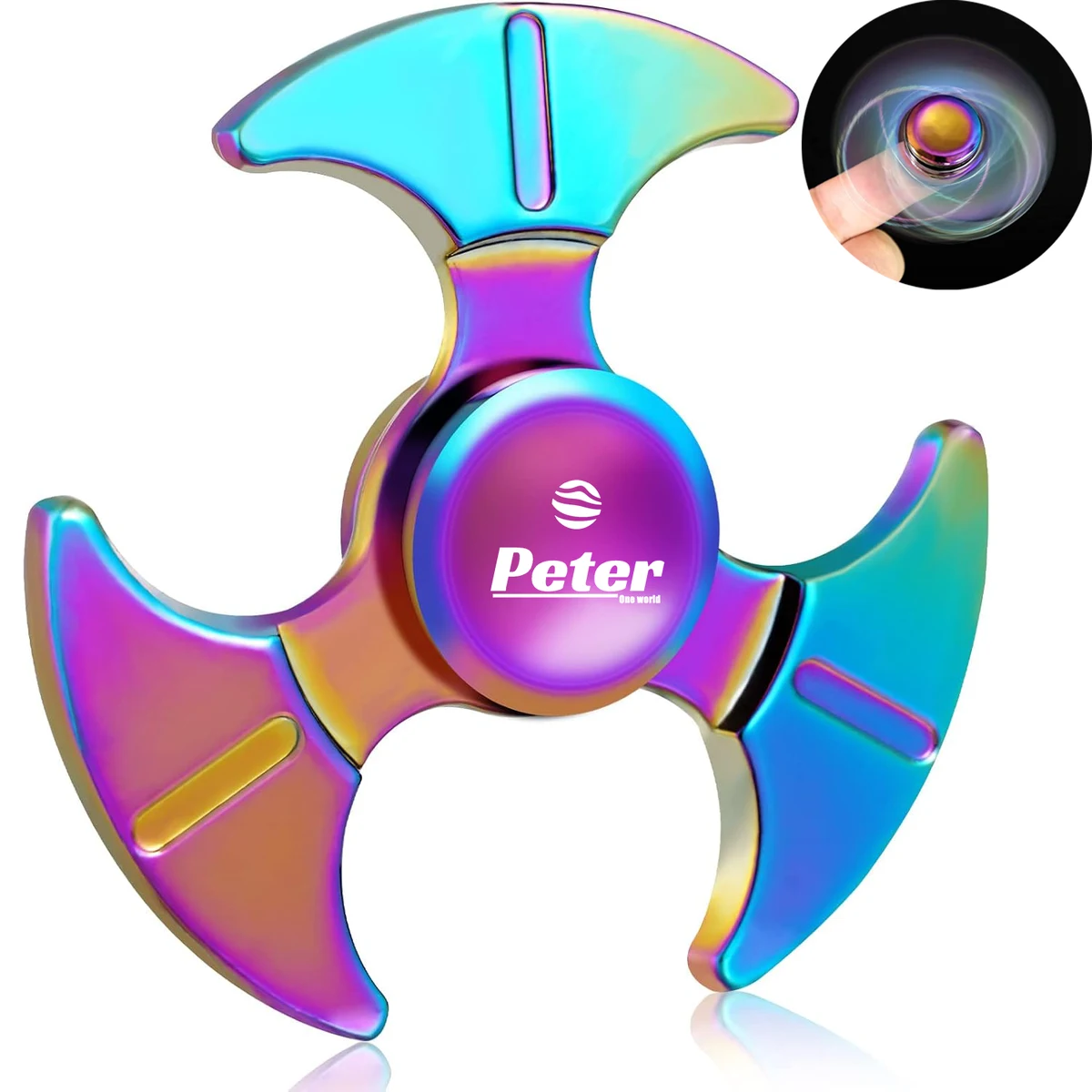 Stainless Steel Finger Fidget Spinner Anxiety Reducer Toy 1