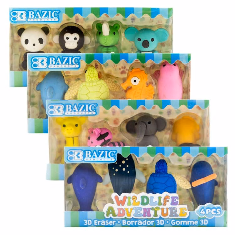 3D Eraser Sets - Wildlife Adventures
