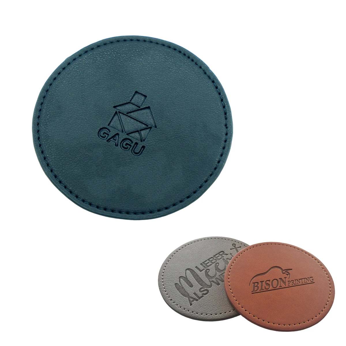 4 1/8" D Round PU Coaster 1