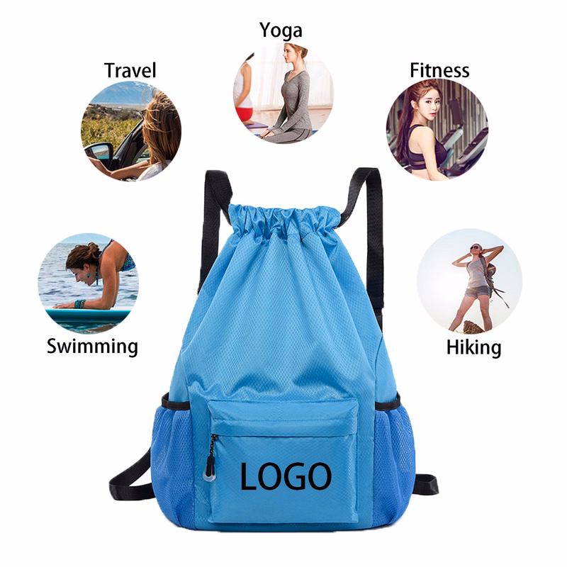 Drawstring Backpack With Waterproof Pockets