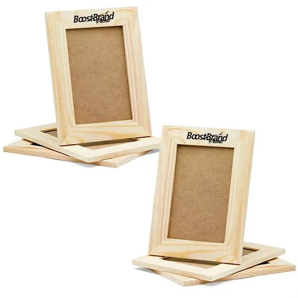 Custom Wooden Picture Frame with Natural Finish — Memories & Corporate Recognition 1