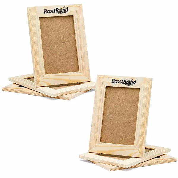 Custom Wooden Picture Frame with Natural Finish — Memories & Corporate Recognition