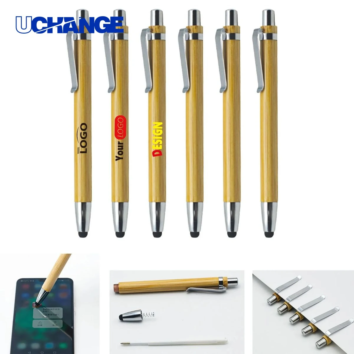 Natural Wood Touch Screen Ballpoint Pen for Eco Gifts 1