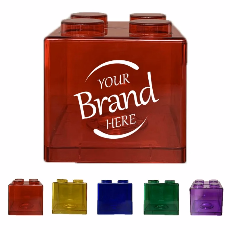 Transparent Building Block Piggy Bank