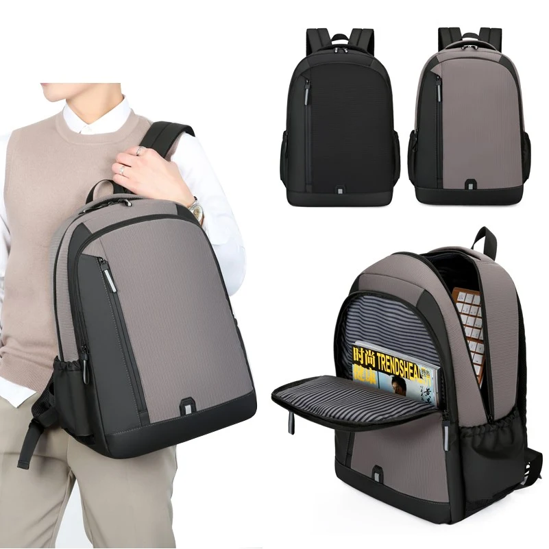 Front Vertical Zipper Pocket Business Laptop Backpack, 15.6-Inch Laptop/Tablet, Lightweight 1