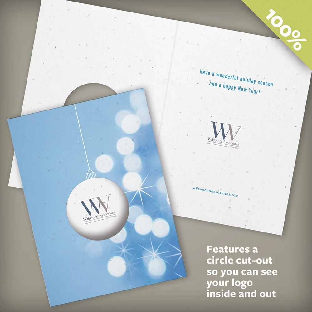 Peek-a-Boo Logo Business Holiday Cards 1