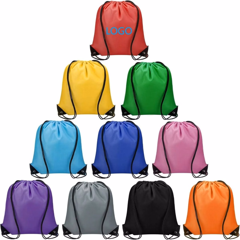 MOQ 50 Drawstring Backpack Polyester Storage Bag