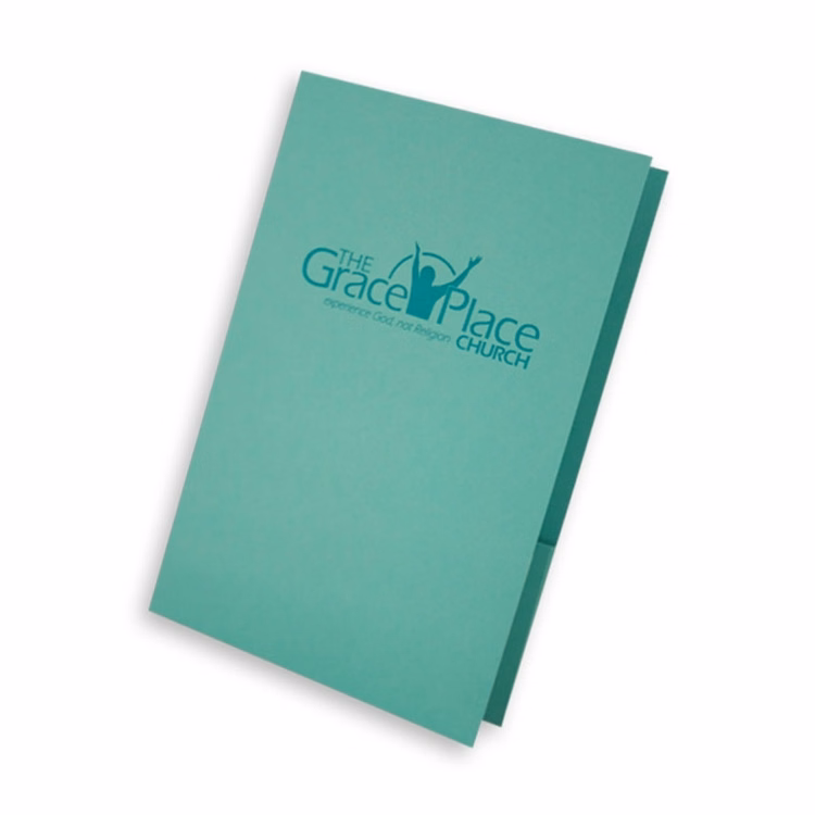 Mid-Size Presentation Folders with Two Pockets printed 1 PMS Color