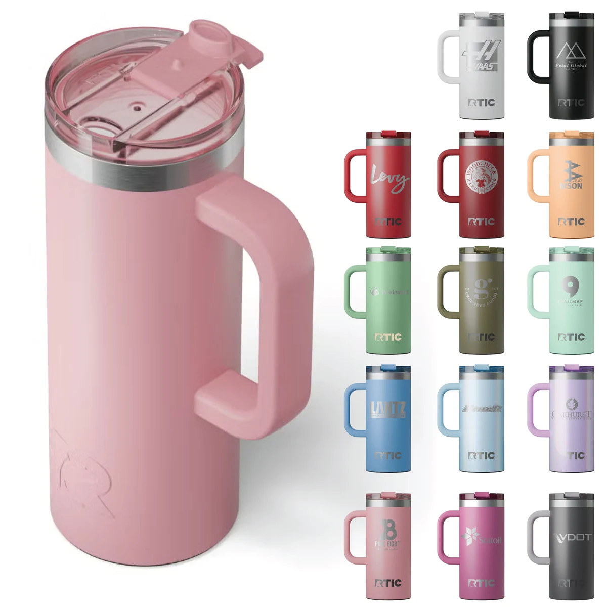 RTIC 16oz. Stainless Steel Ceramic Lined Travel Mugs 1