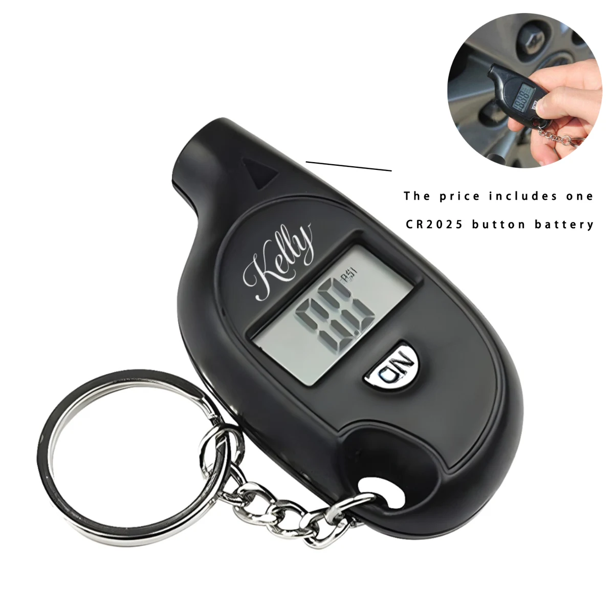 Mini Digital Tire Pressure Gauge Keychain 1