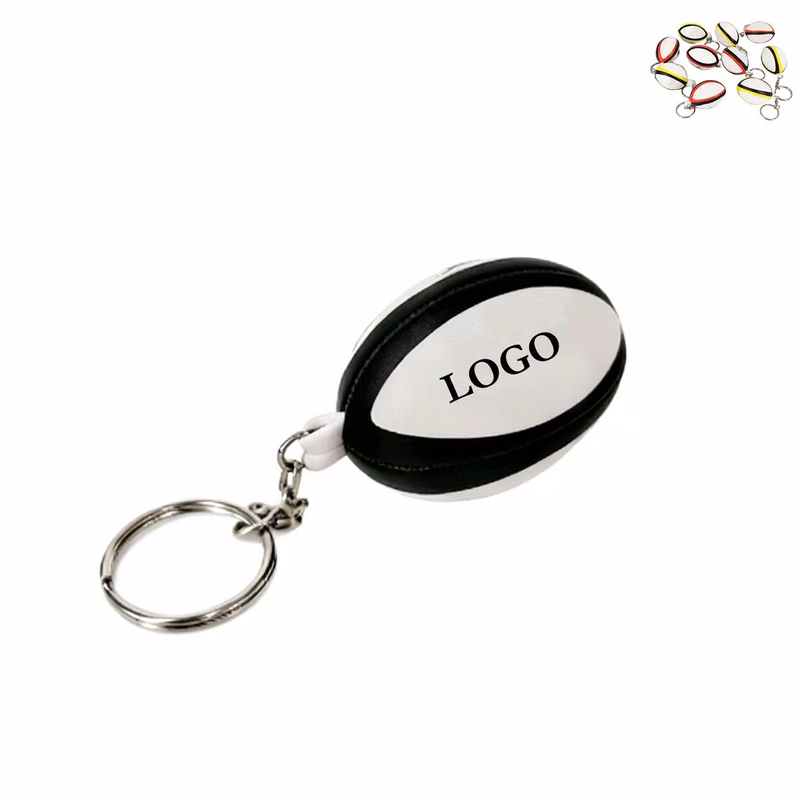 Mini Rugby Ball Keychain