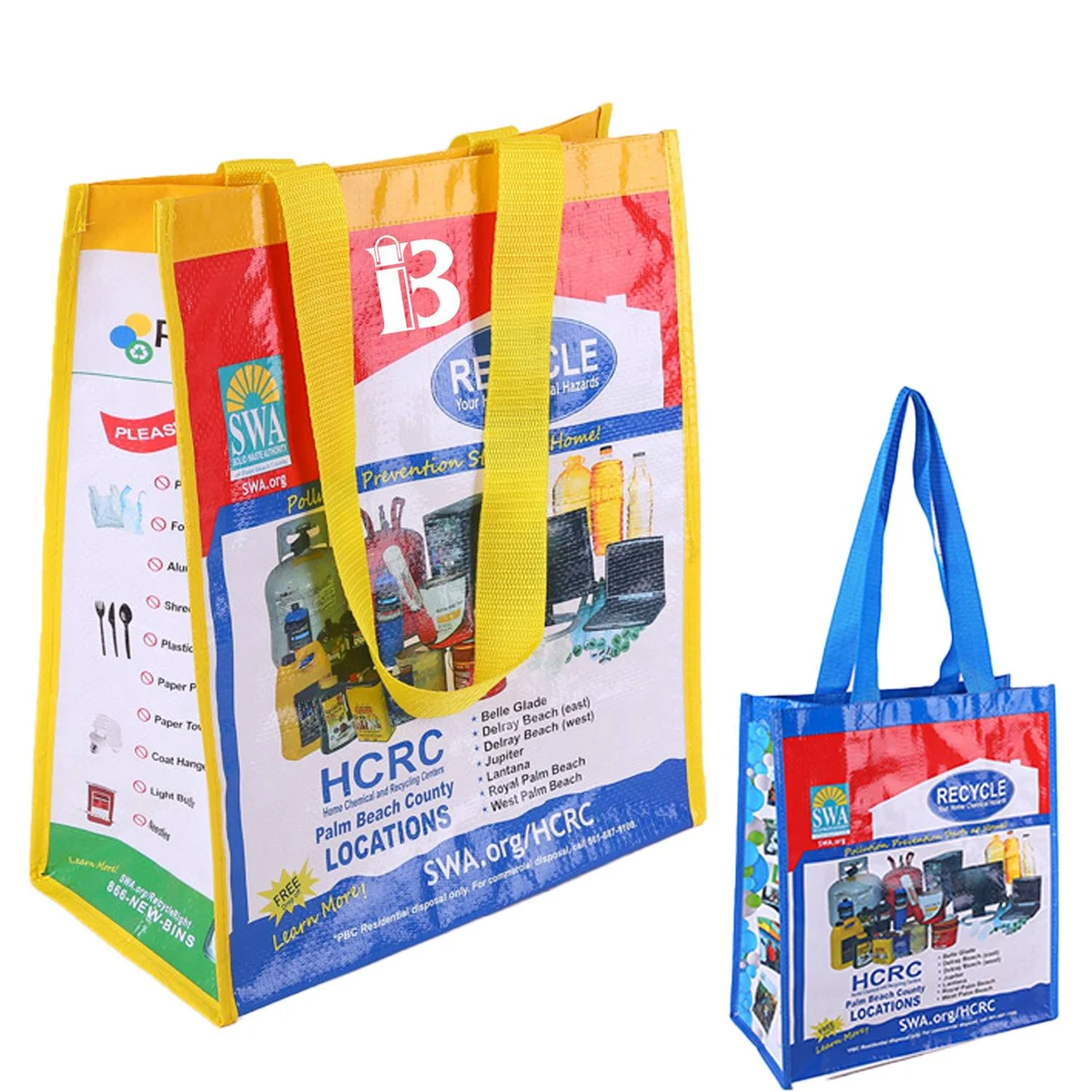Custom Full Print Waterproof Handbag, custom tote bag with logo imprint 1