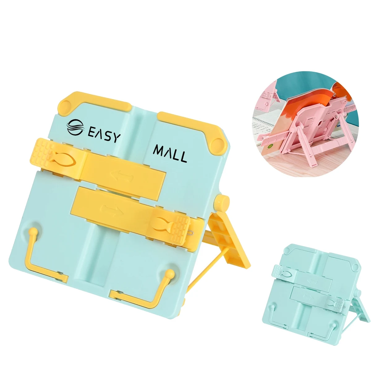 Adjustable Book Holder with Page Paper Clip 1