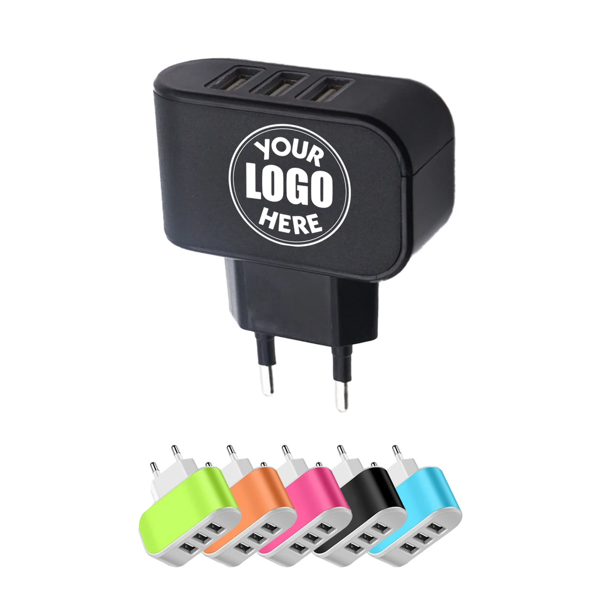Multi Color 3 Hole Charger Plug 1