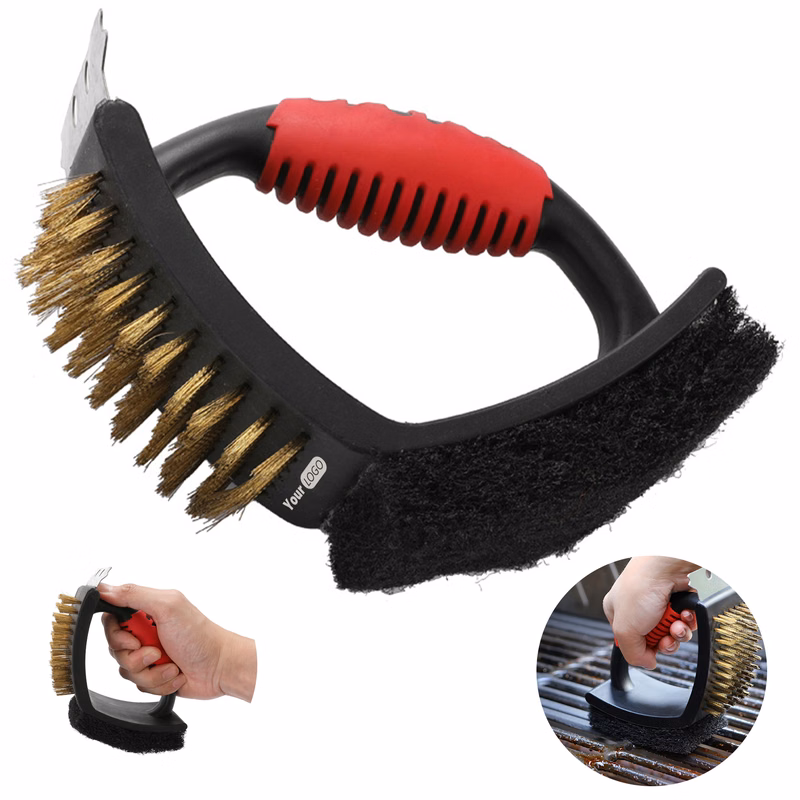 Brass Outdoor Multifunctional Barbecue Cleaning Brush