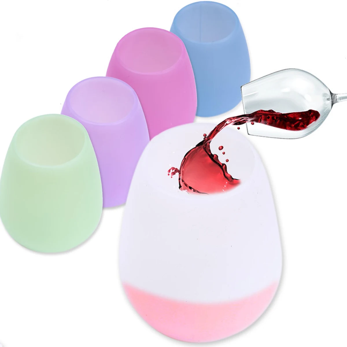 13 oz Unbreakable Silicone Wine Glasses 1