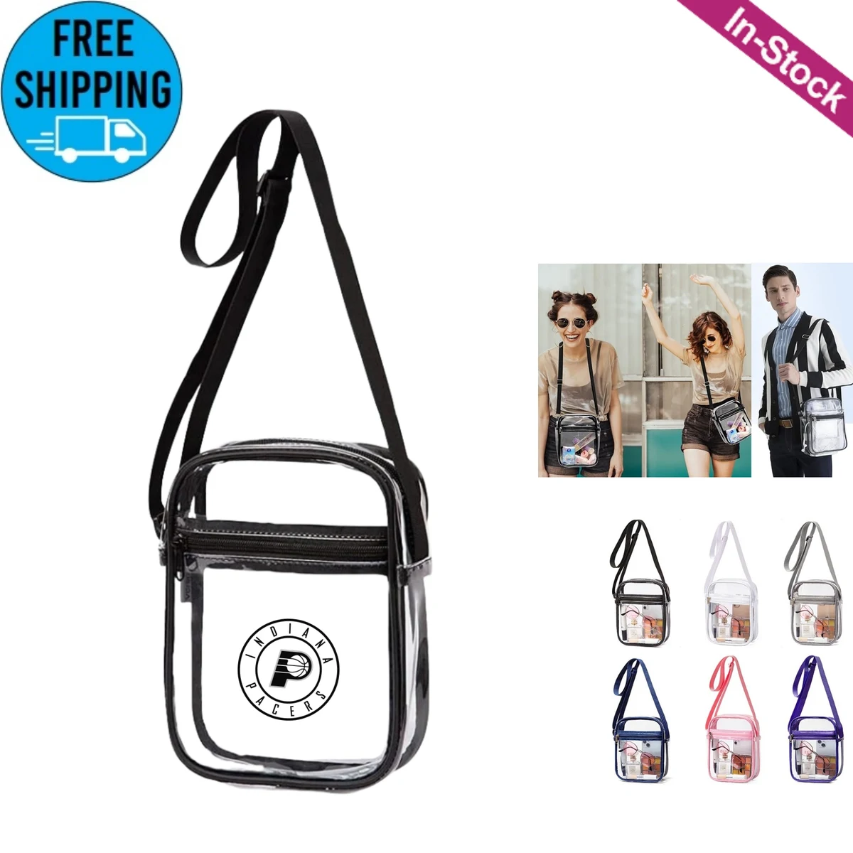 Large Clear CrossBody Bag Stadium Approved Clear Purse 1