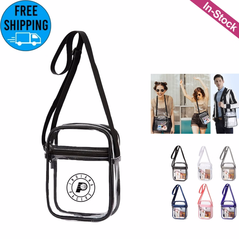 Large Clear CrossBody Bag Stadium Approved Clear Purse