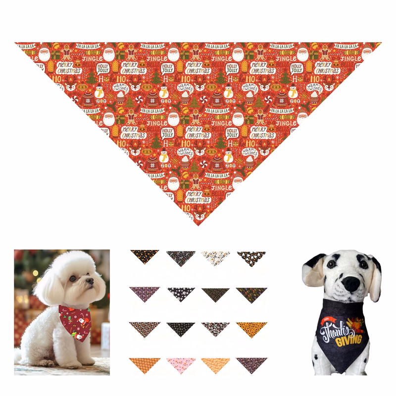Full-Color Custom Festive Pet Bandana