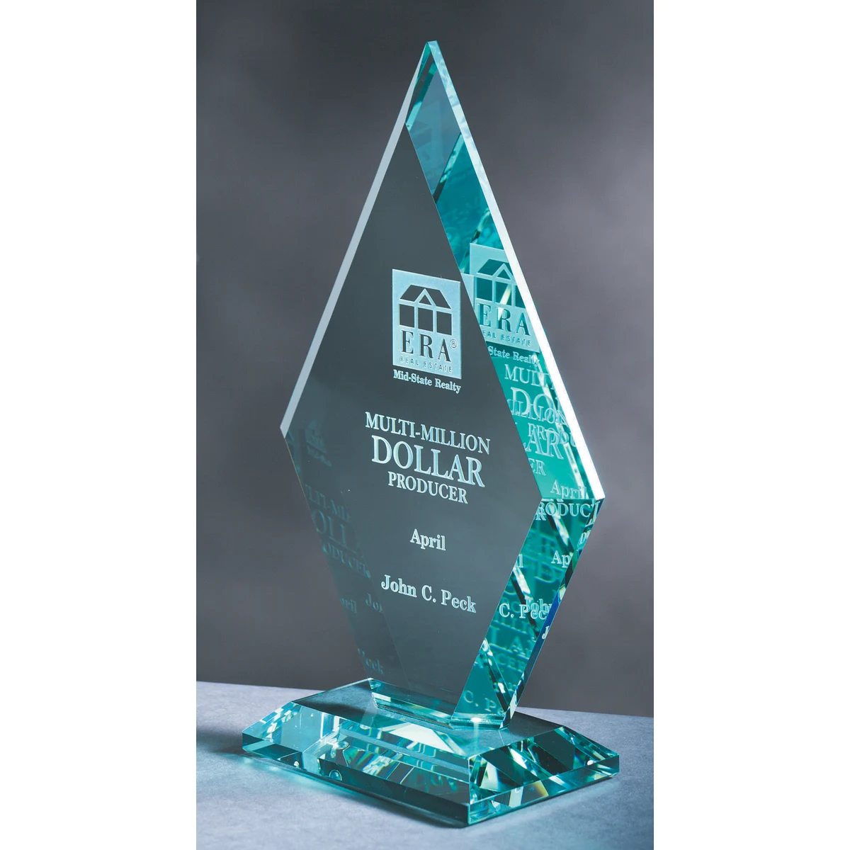 13" Jade Glass Grand Diamond Award 1