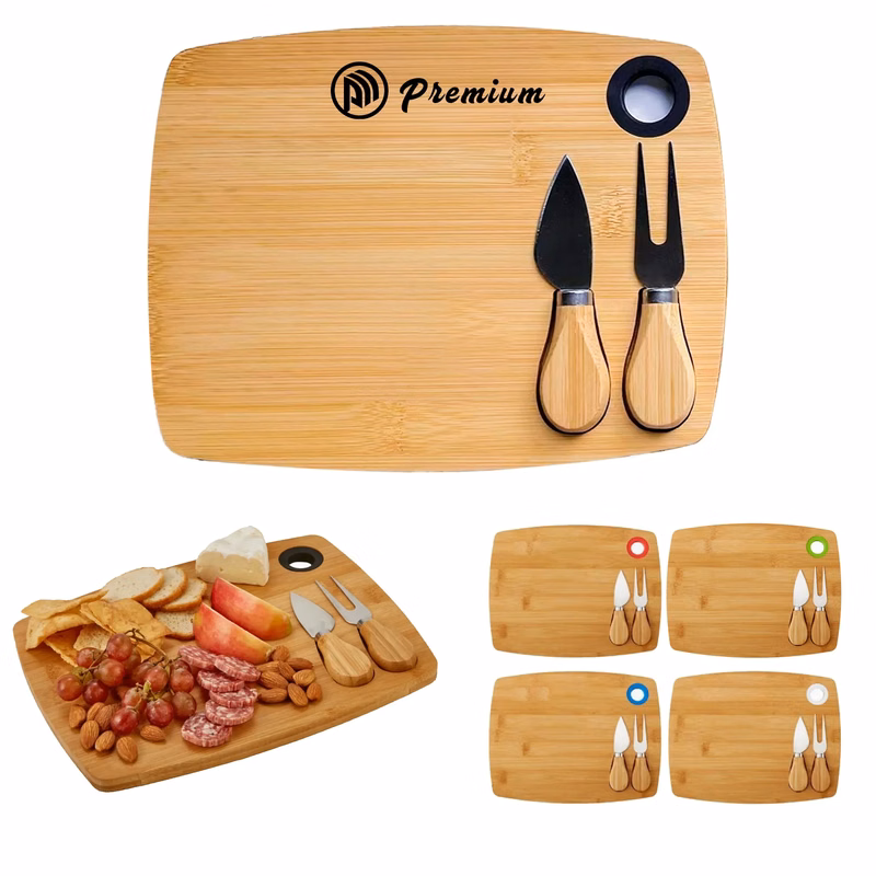 Bamboo Cheese Board Knife Set