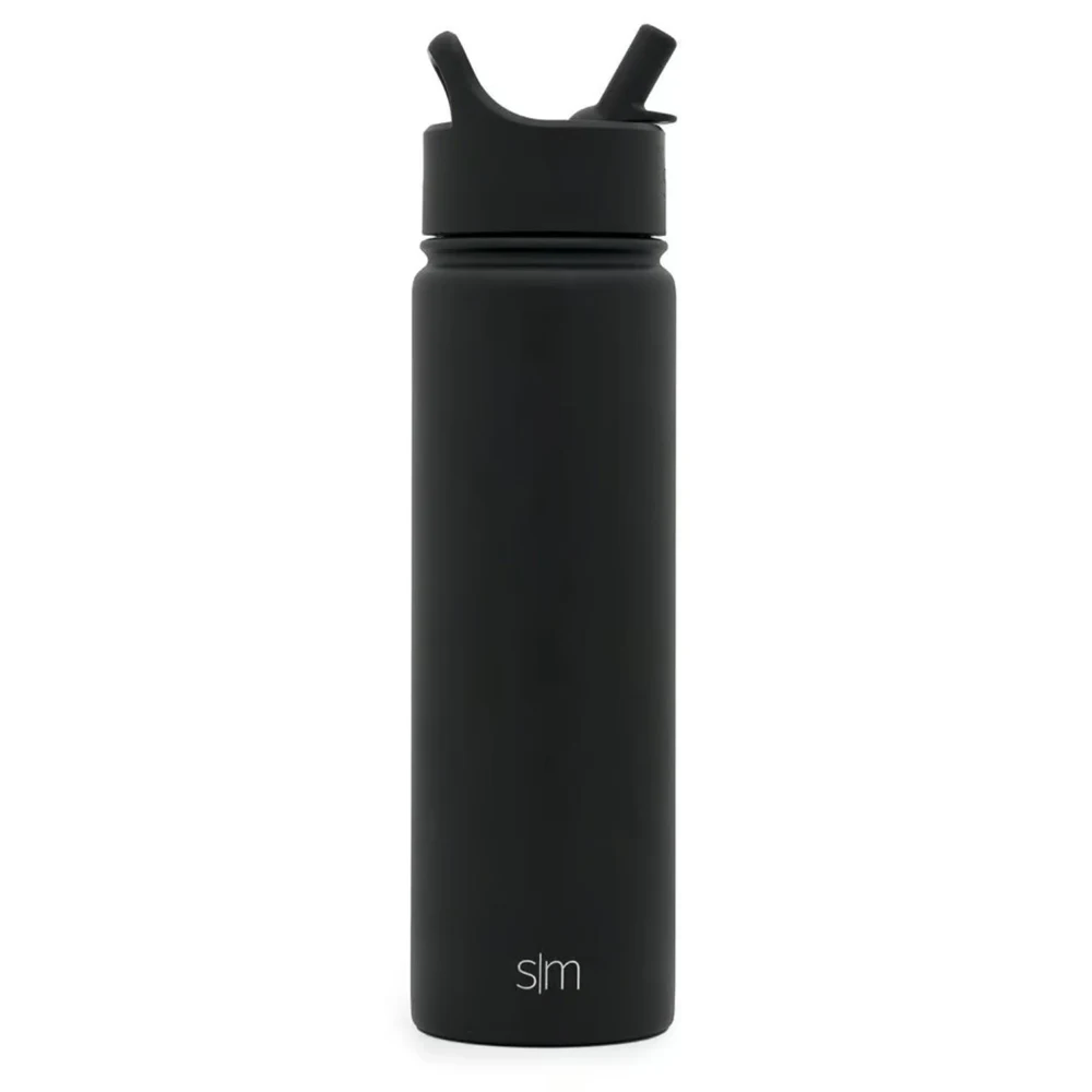 22 oz Simple Modern® Stainless Steel Insulated Water Bottle w/ Straw Lid, custom water bottle with logo imprint 1