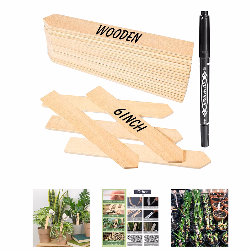 6 Inch Wooden Plant Tags