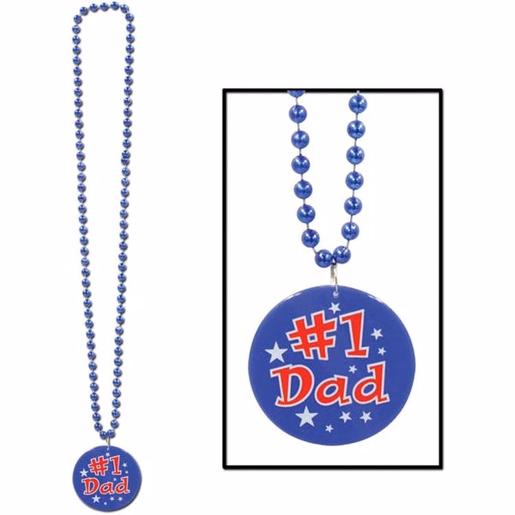 #1 Dad Medallions - Blue 33"