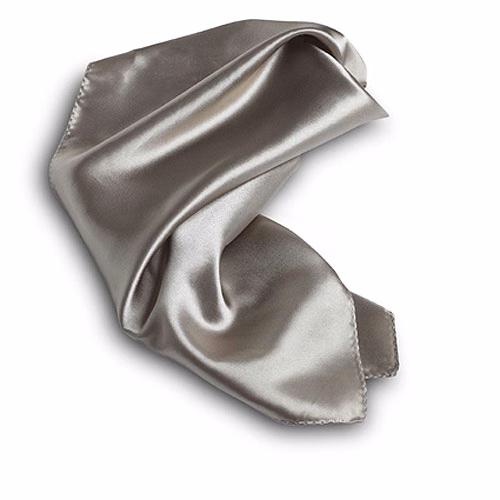 Beige Polyester Satin Scarf - 30"x30"