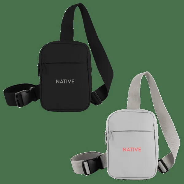 Crosscut Recycled PU Crossbody Bag 1
