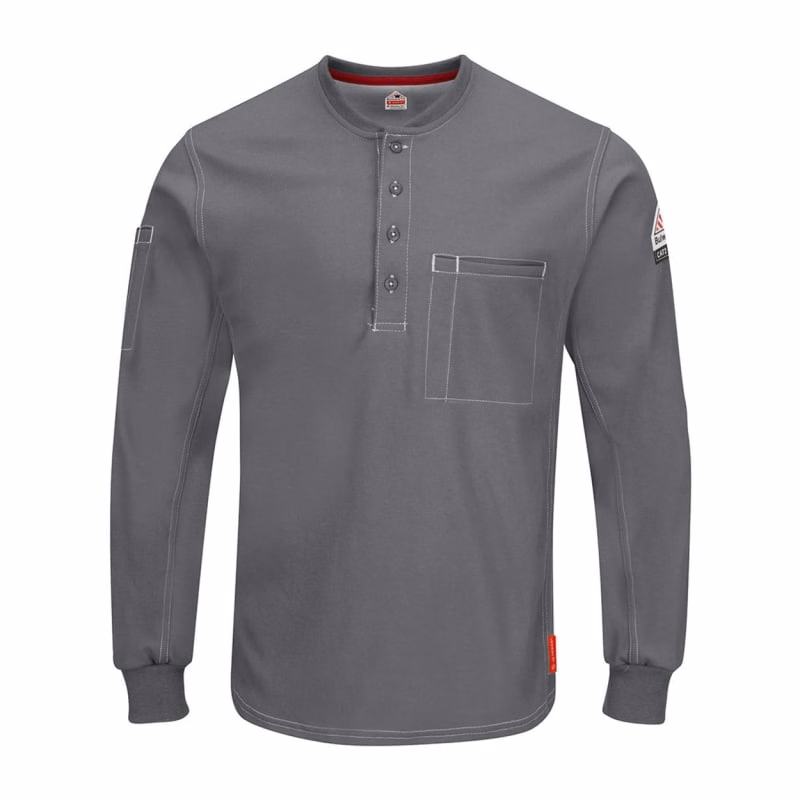 Bulwark Men's Tall IQ Series® Plus Long Sleeve Henley - QT40T