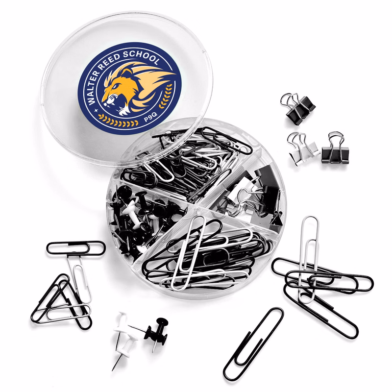 SUPPLY LINE® ROUND CLIPS & PINS SET BLACK & WHITE