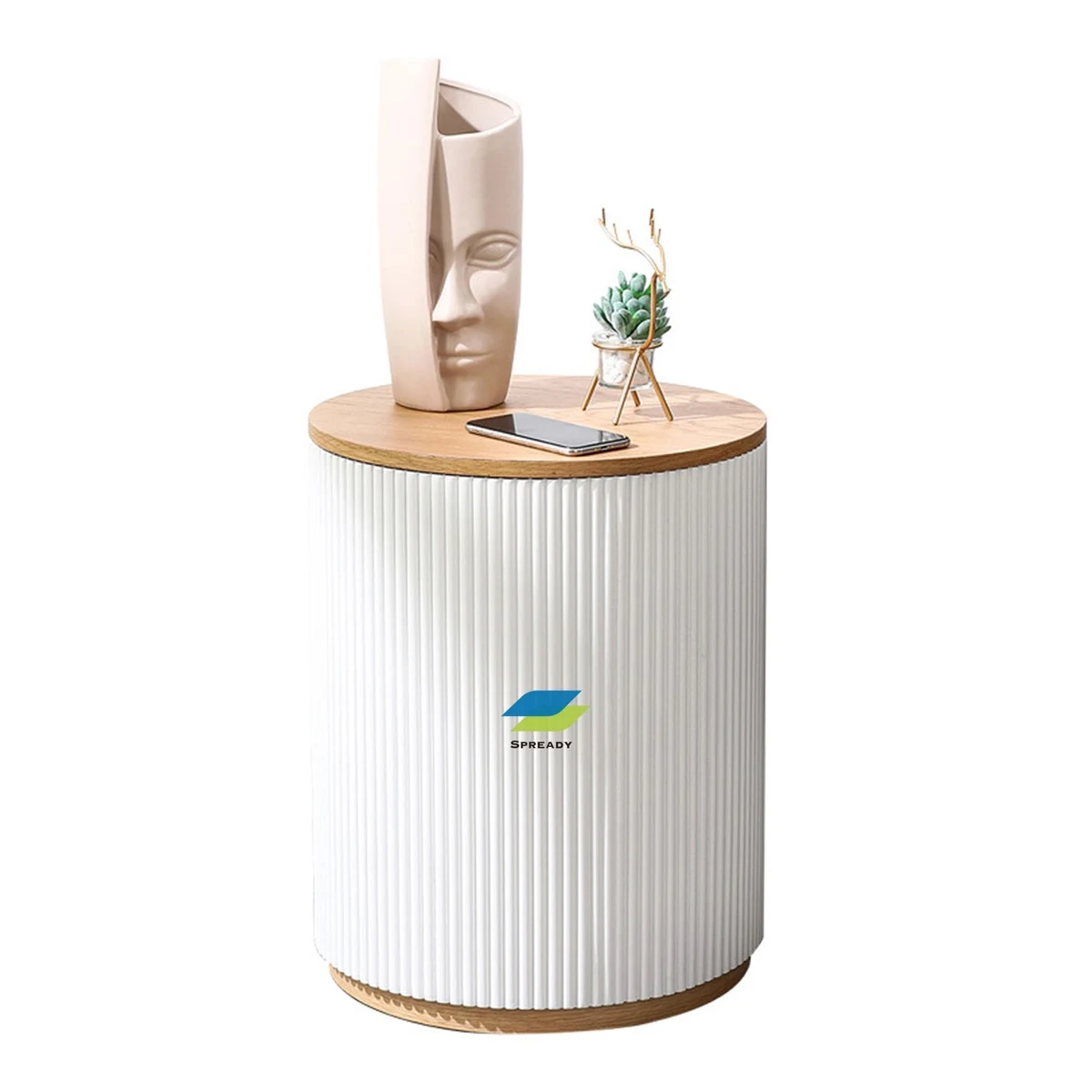 Modern Design Round End Storage Table 1